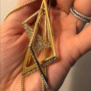 Brand new Alexis bittar gold pendant necklace